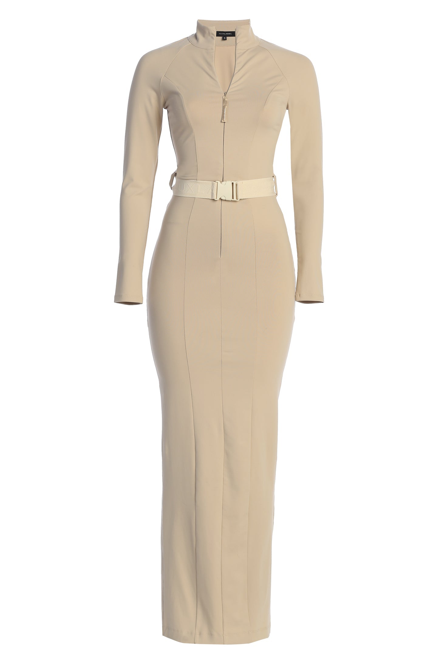 Beige Movement Mock Maxi Dress