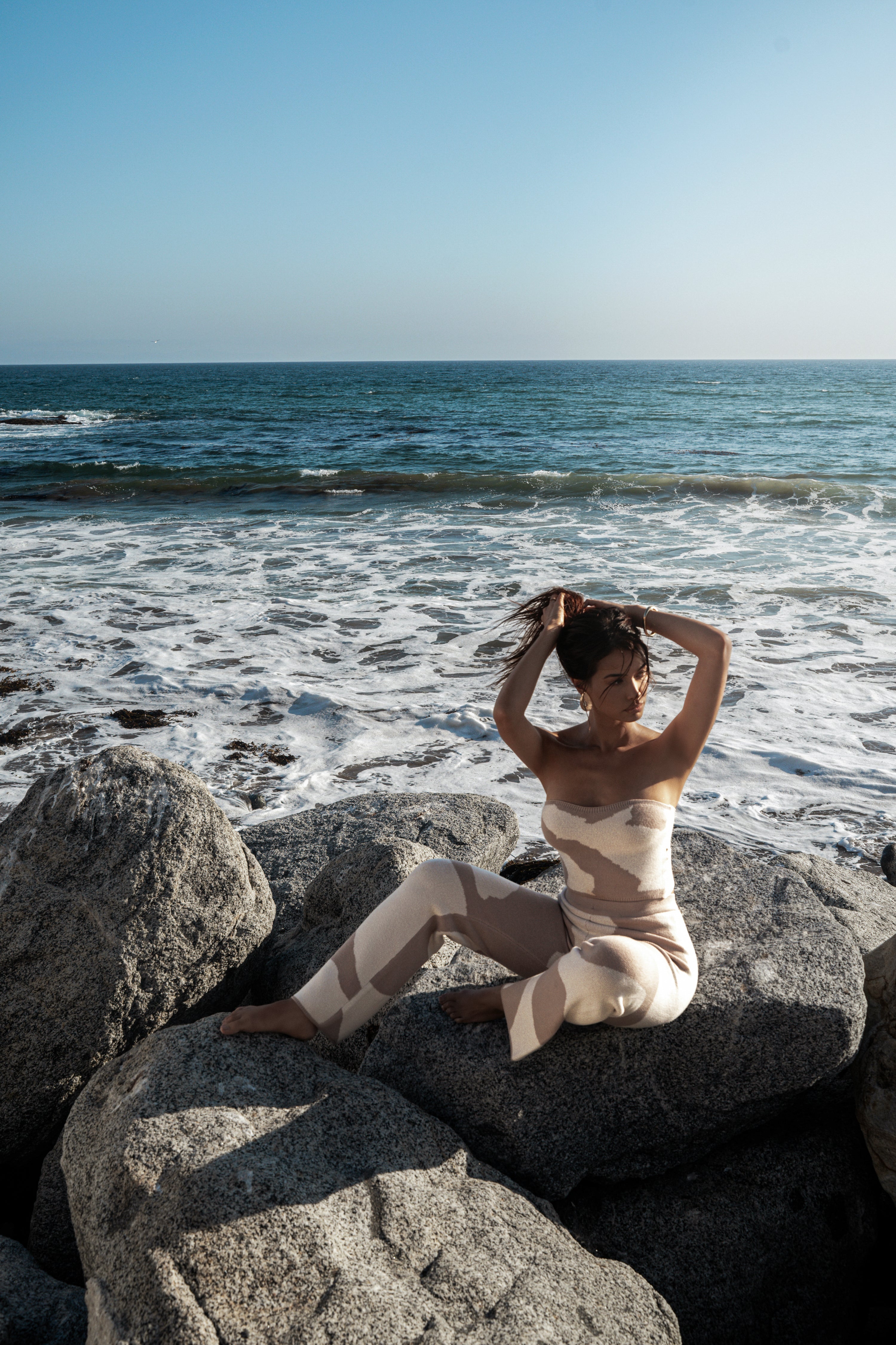 Beige Abstract Tiarra Pants