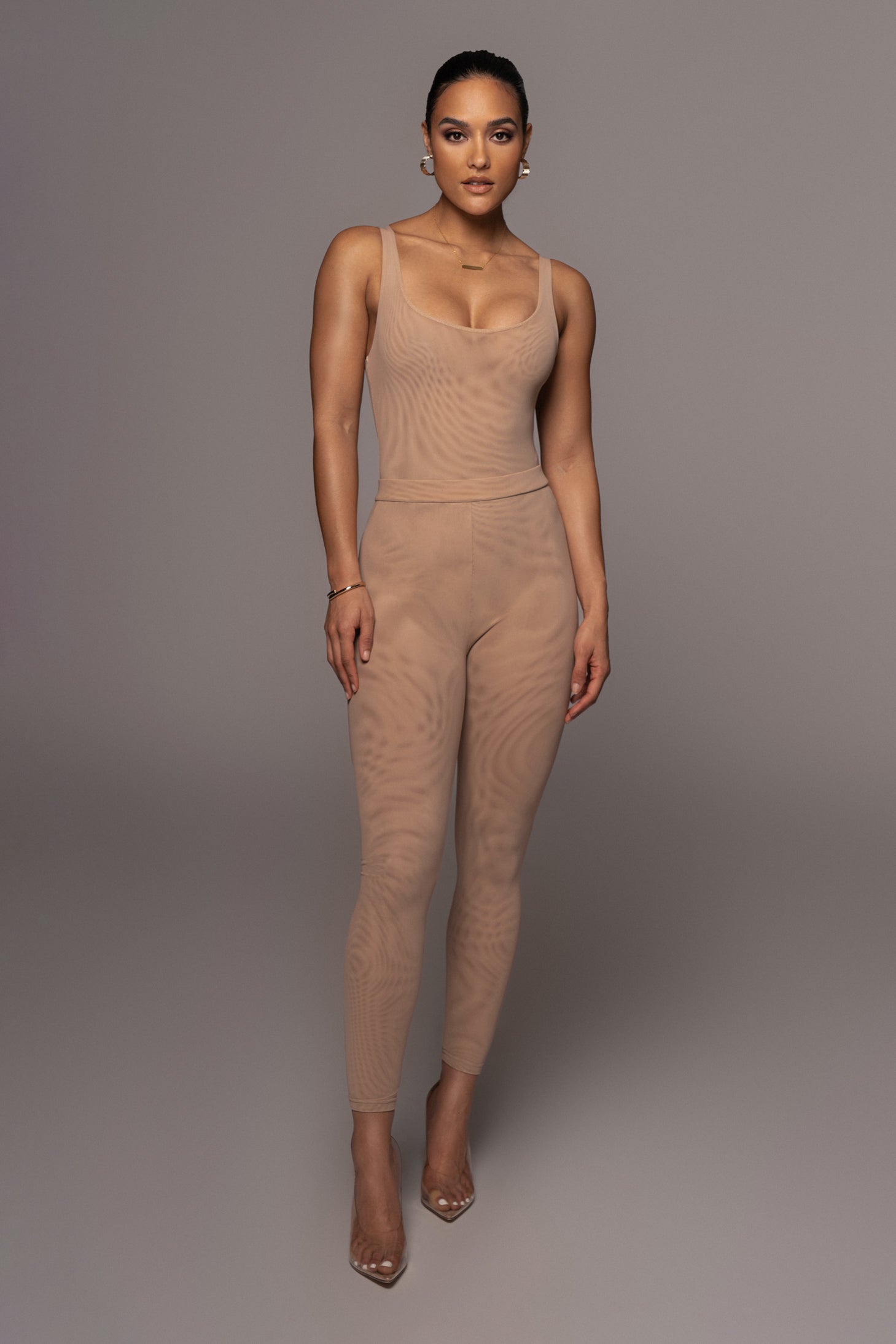 Beige Nina Mesh Pants