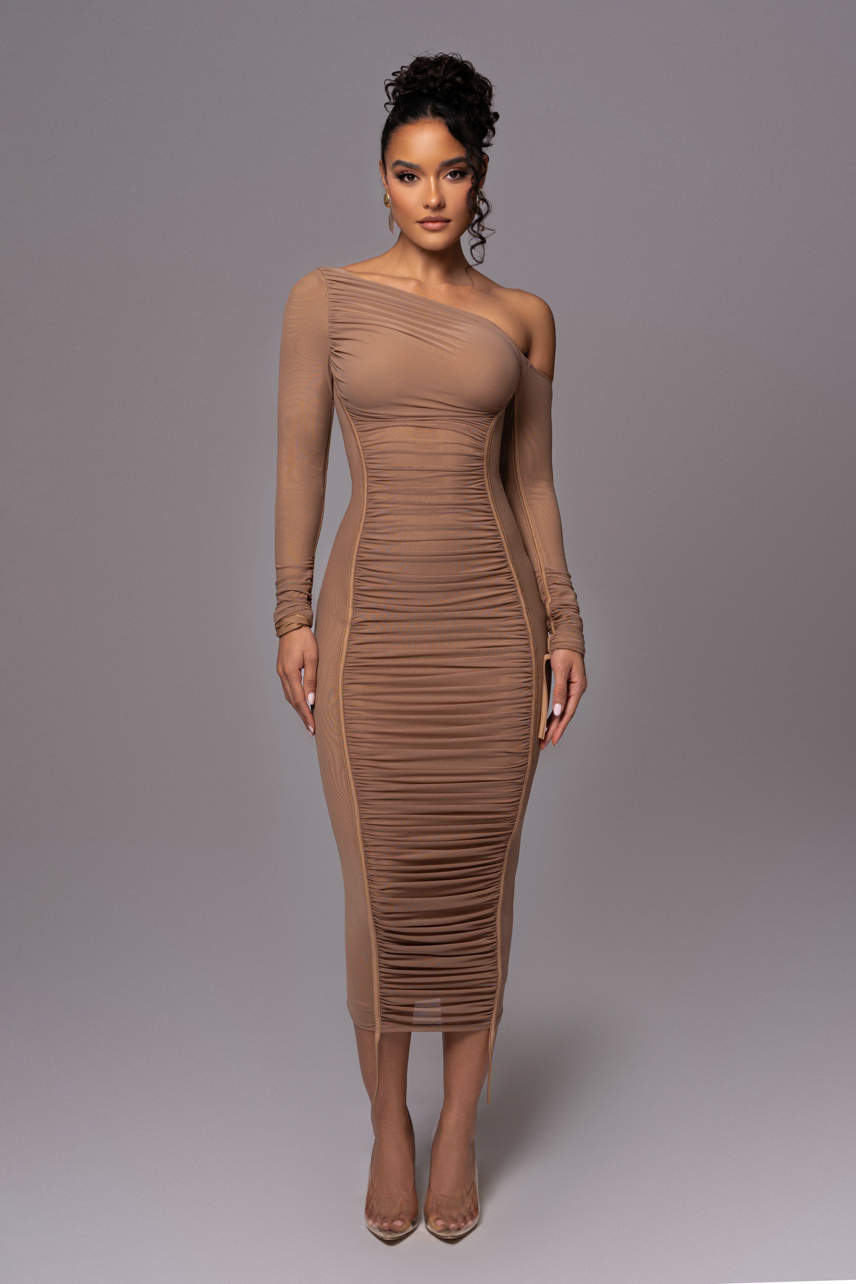 Beige Monika Midi Dress