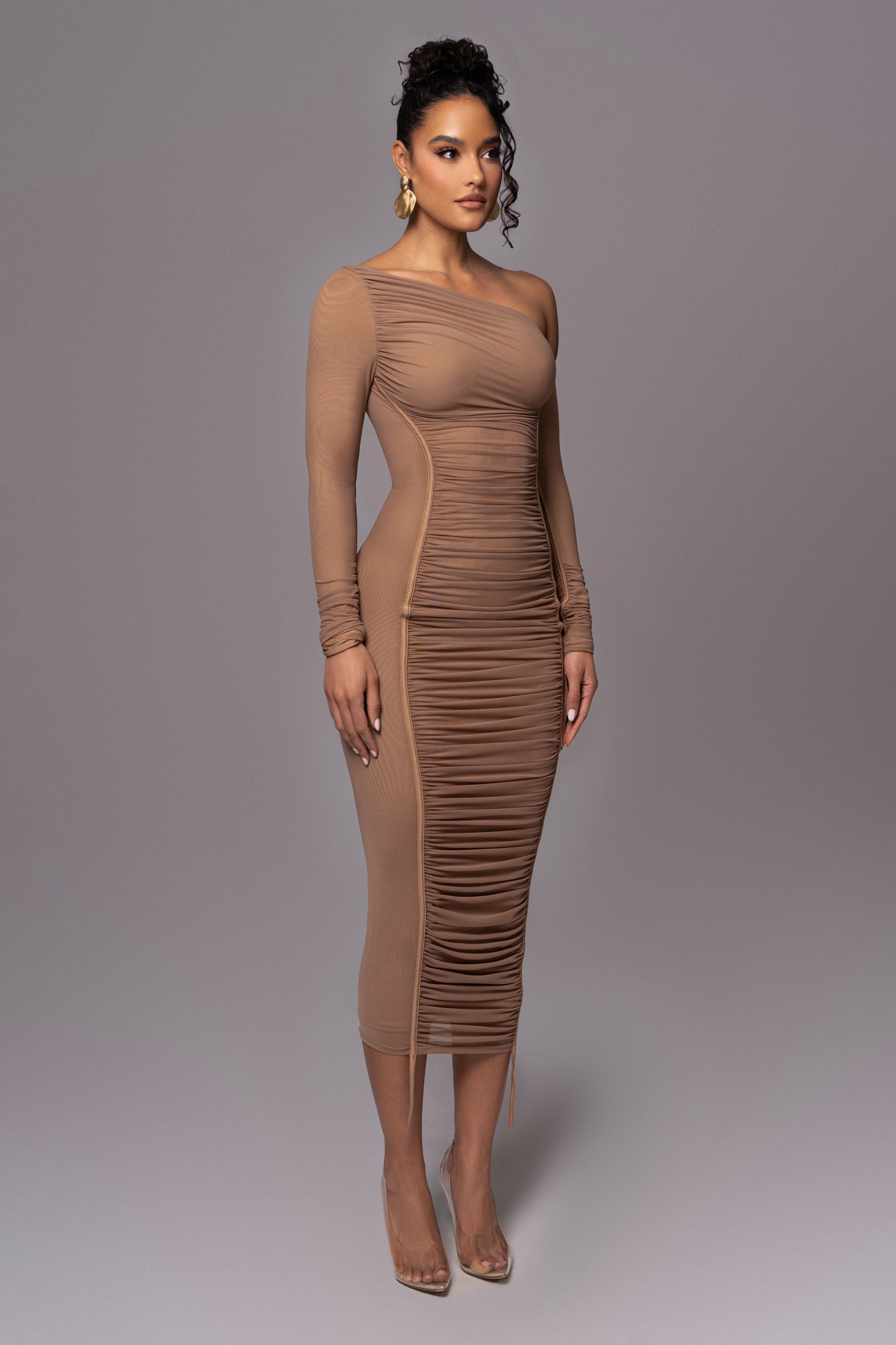 Beige Monika Midi Dress