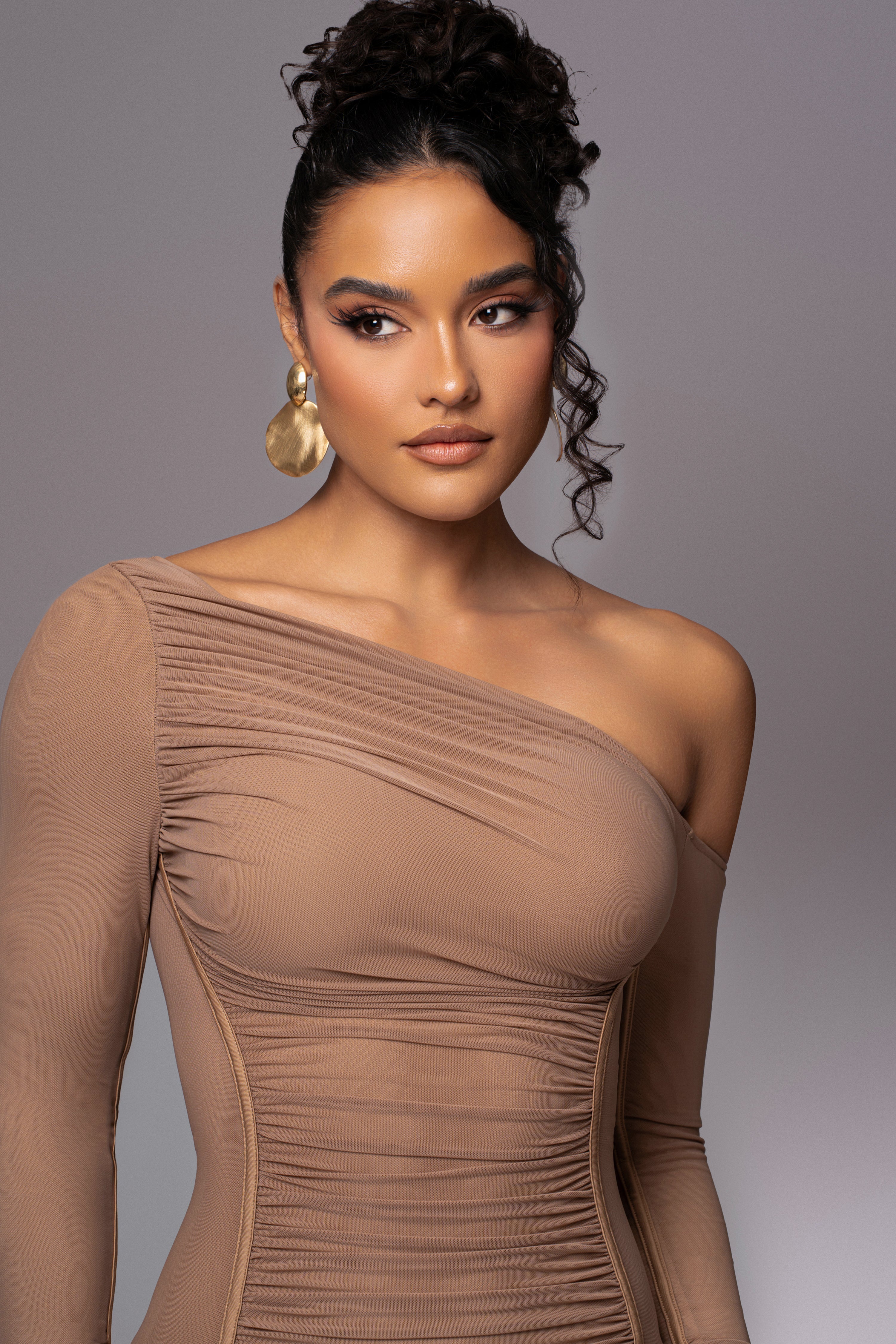 Beige Monika Midi Dress