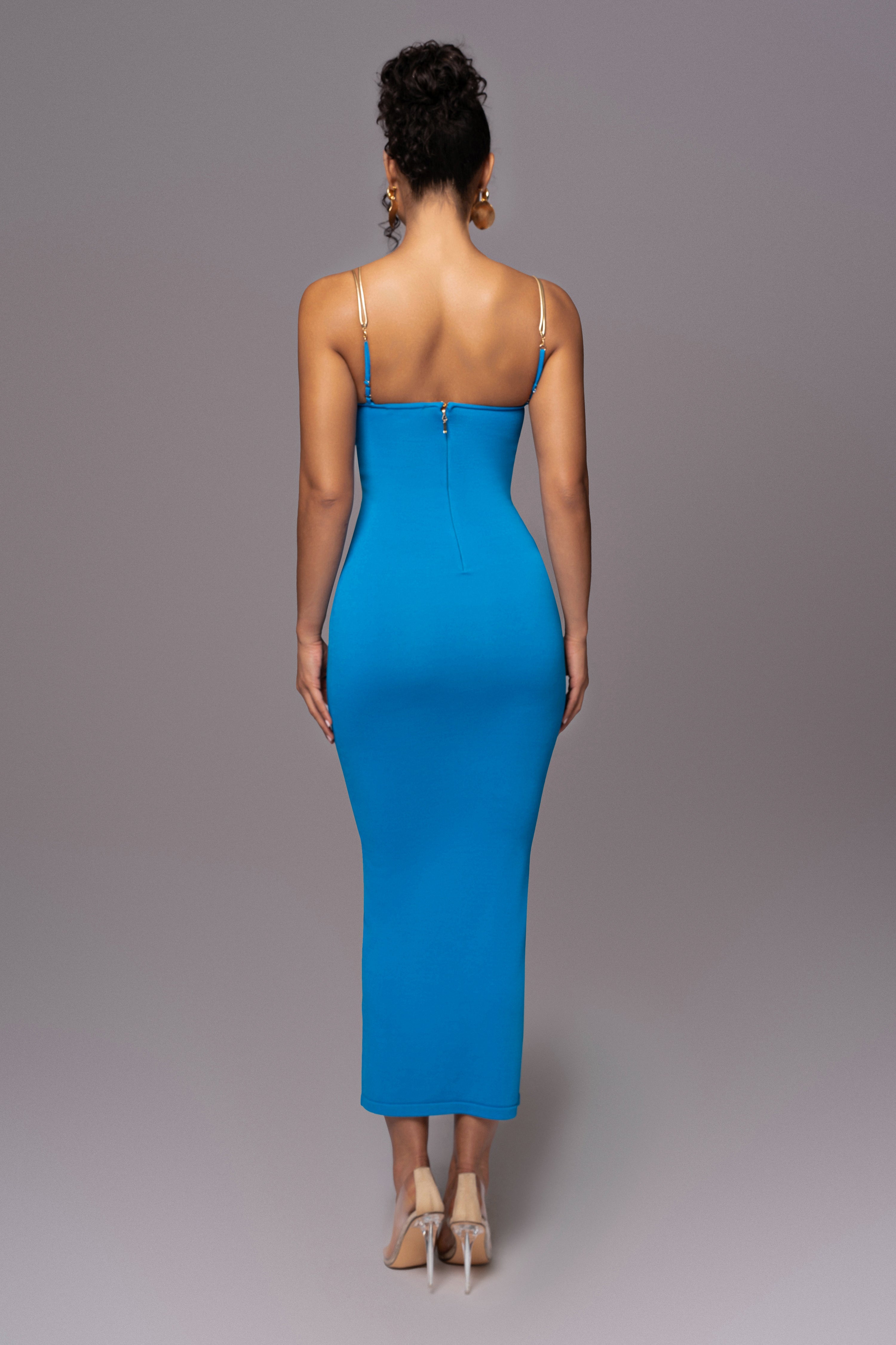 Aqua La Lune Drape Midi Dress