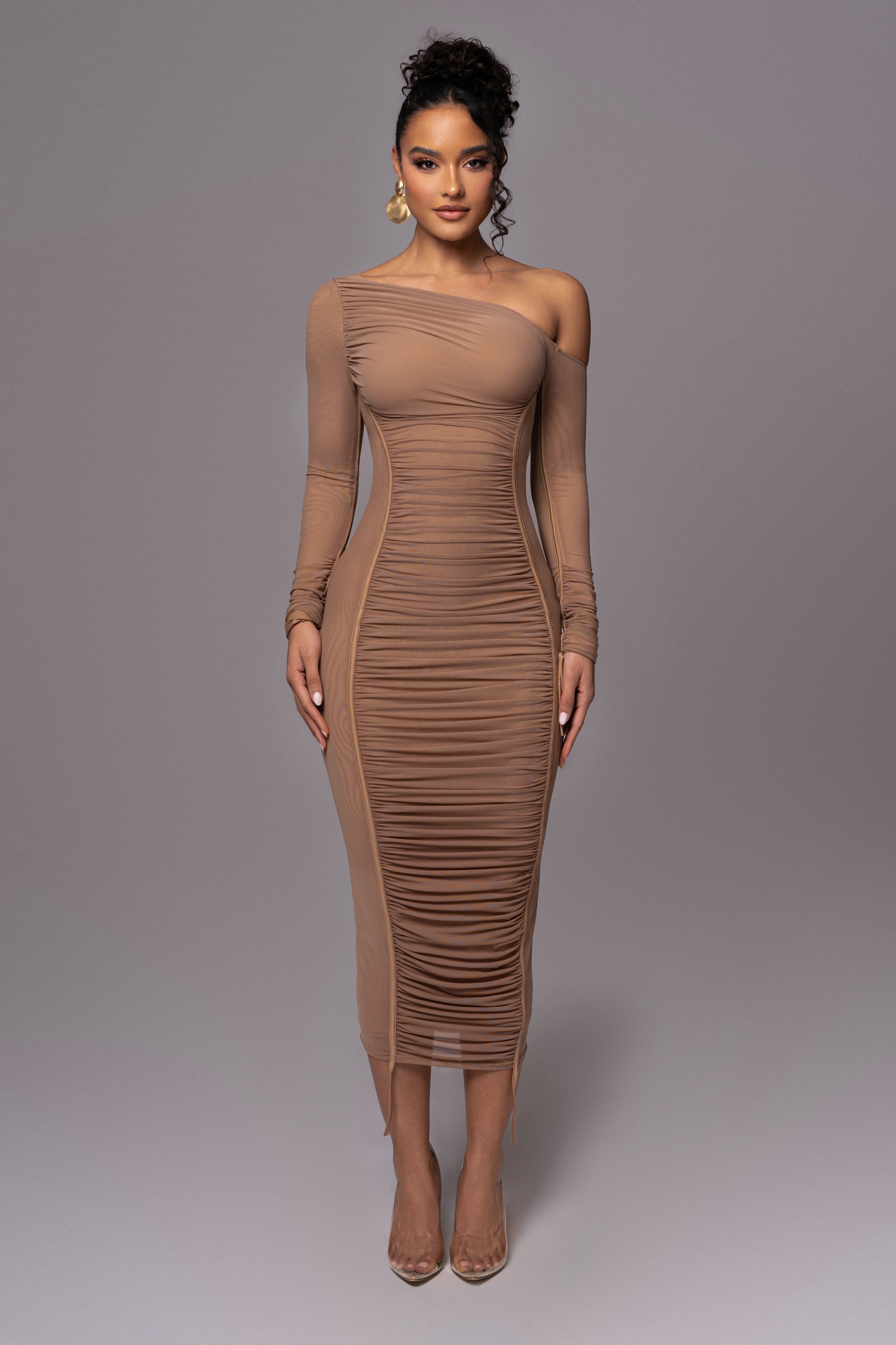 Beige Monika Midi Dress
