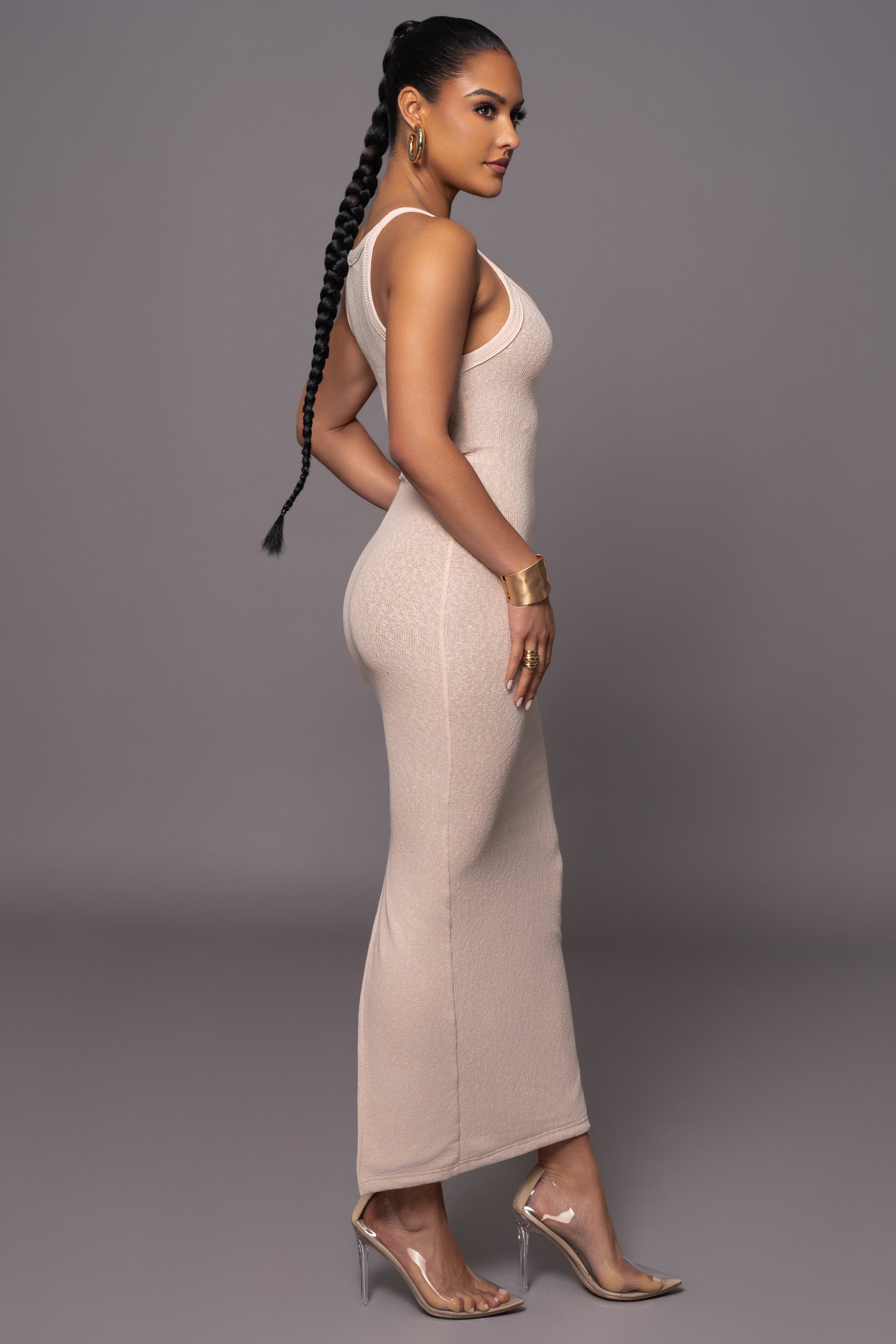 Beige Back To You Maxi Dress