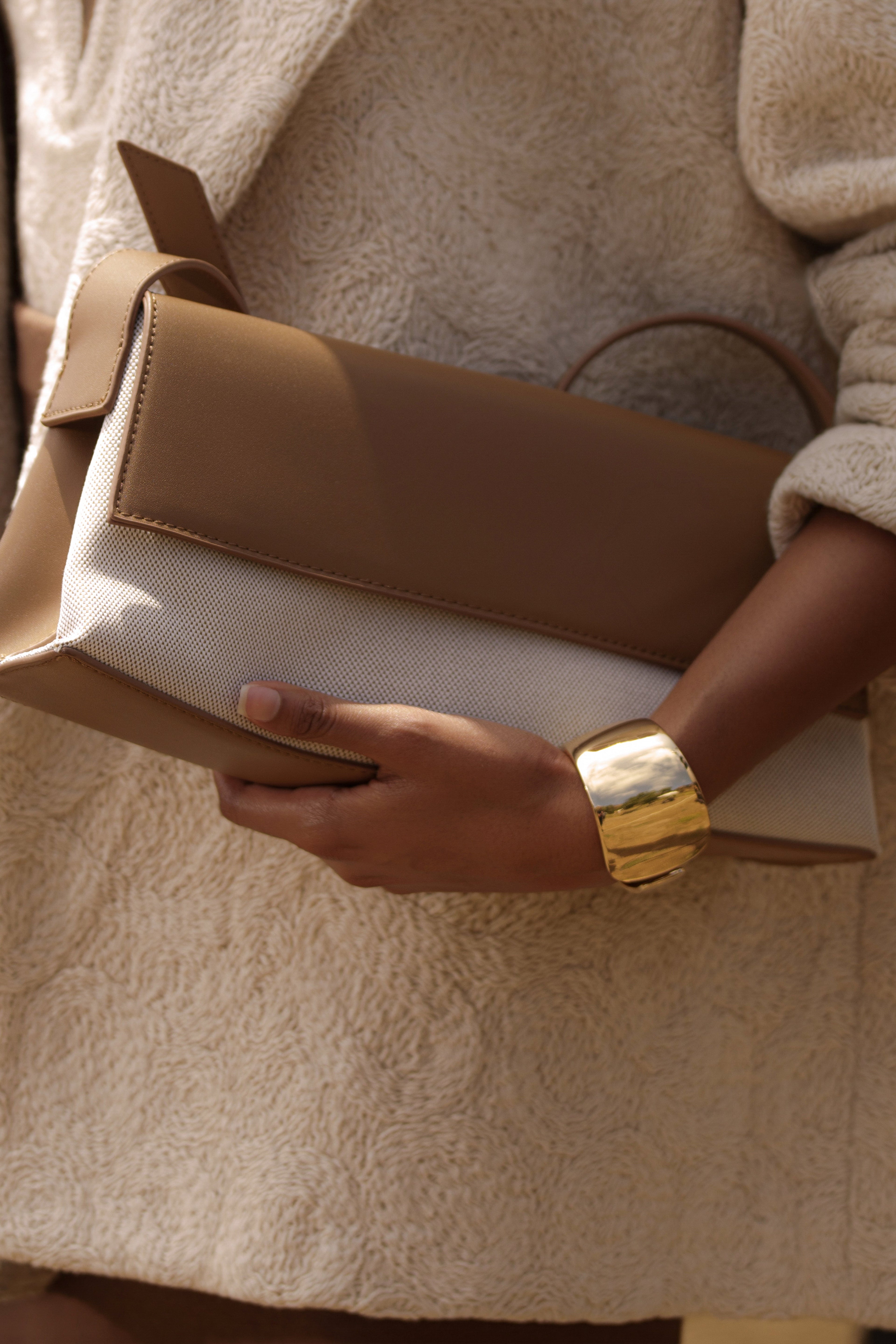 Beige Hudson Shoulder Bag